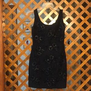 Black Sequined Dress